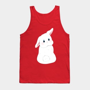 claude the White Rabbit looking back | Bunniesmee Year of Rabbit Tank Top